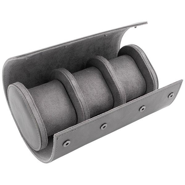 Ur opbevaringsskrin til 3 ure, grå kunstlæder - Urma.dk