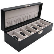 Ur opbevaringsskrin til 6 ure, sort kunstskind - Urma.dk