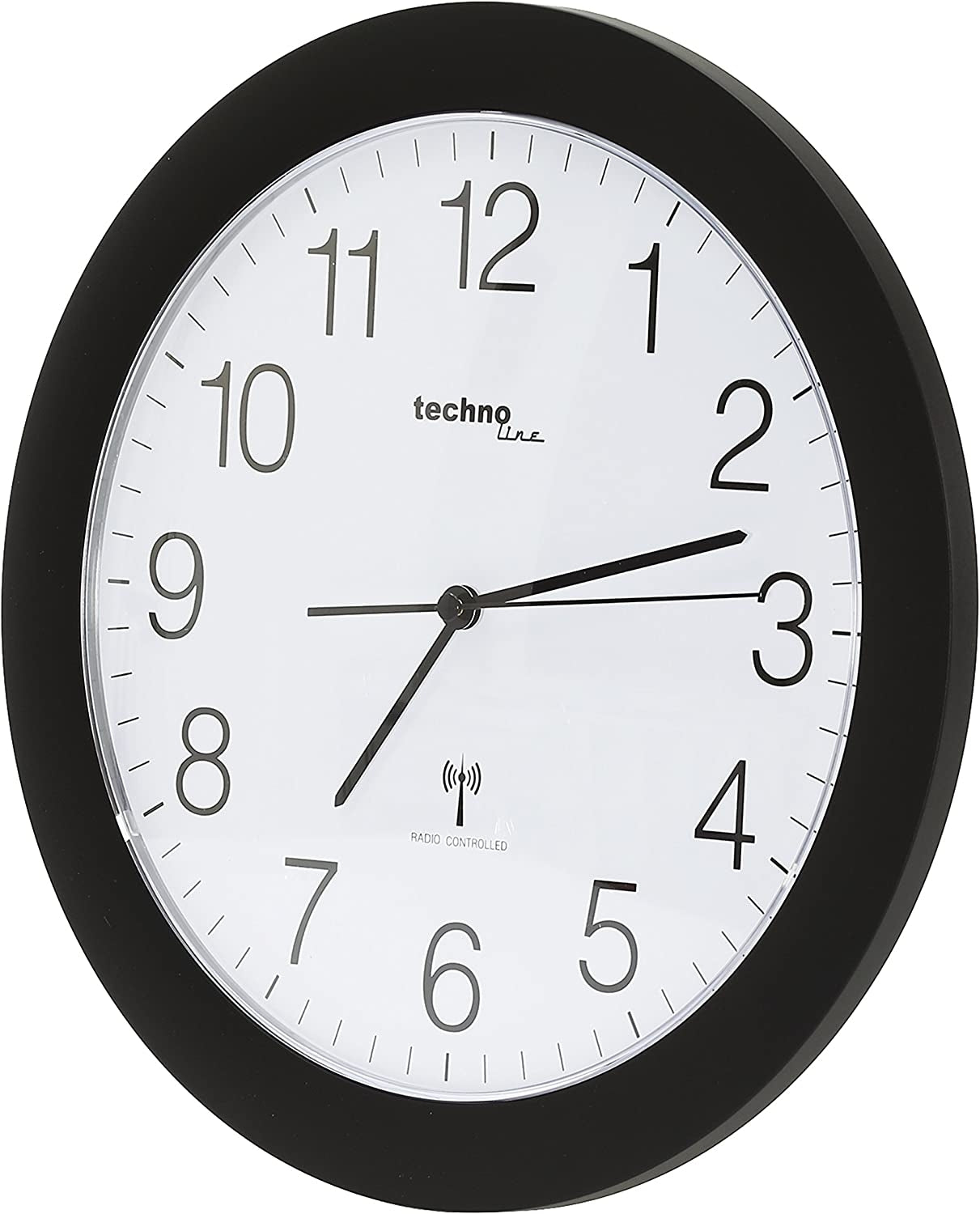 Vægur radiostyret 30 cm - Sort - Urma.dk