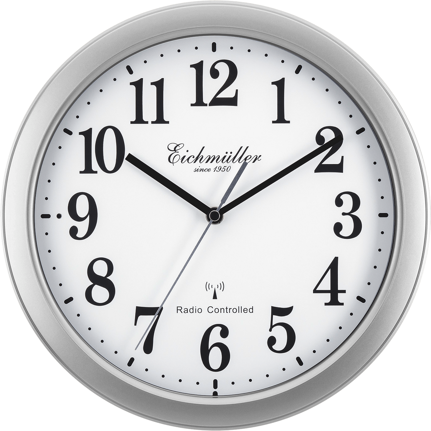 Vægur radiostyret lydløs - Grå - Ø 28 cm - Urma.dk