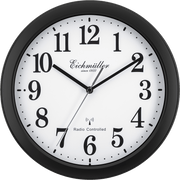 Vægur radiostyret lydløs - Sort - Ø 28 cm - Urma.dk