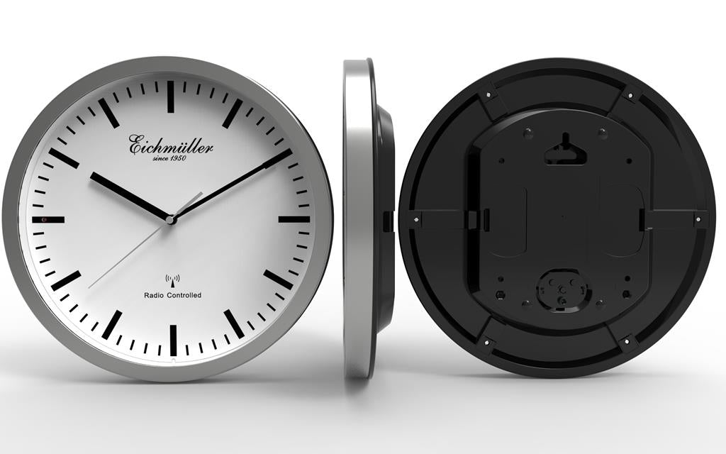 Vægur radiostyret med stålramme - Ø 30,5 cm - Urma.dk