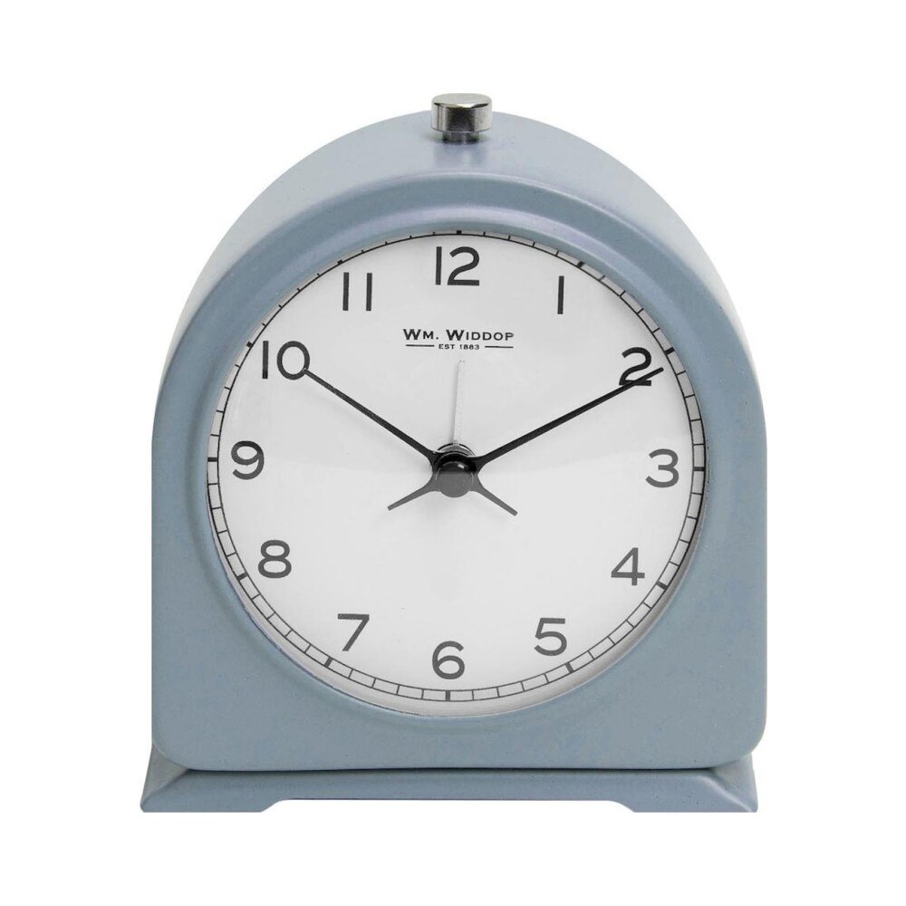 Vækkeur i sort metal med hvid skive - Urma.dk