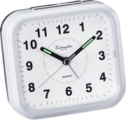 Vækkeur kvadratisk med hvid skive og sorte tal - Urma.dk