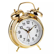 Vækkeur med mekanisk optræk og klokker - Guld - Stor - Urma.dk