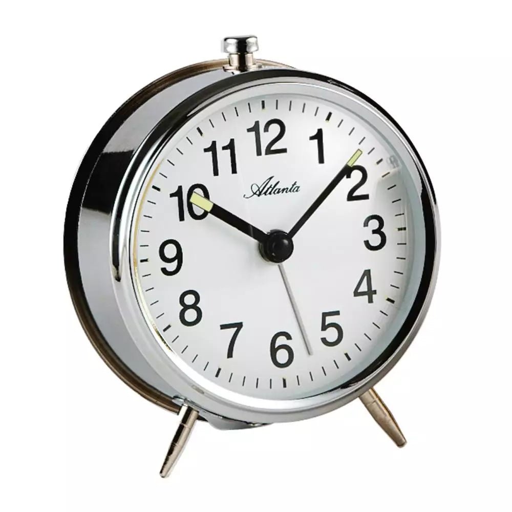 Vækkeur med optræk og klokkealarm - 9,5 x 10 cm - Urma.dk