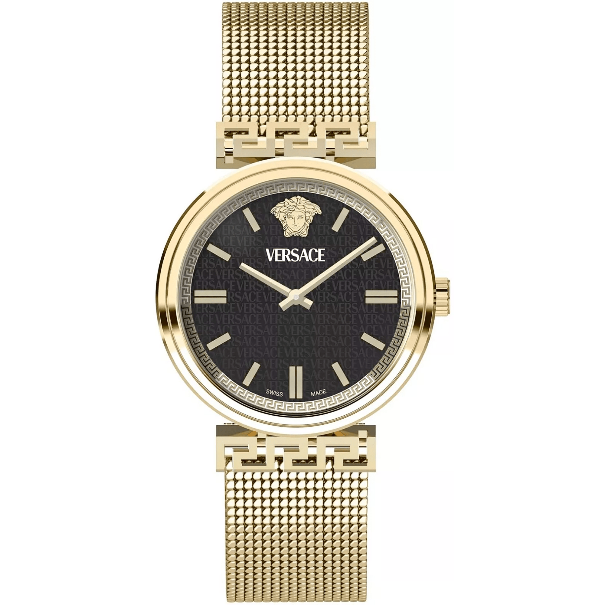Versace Dame Rustfrit Stål Guld Sort Ur VETCA0724 - Urma.dk