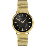 Versace Dame Rustfrit Stål Guldfarvet Sort Stål Ur VE8102119 - Urma.dk