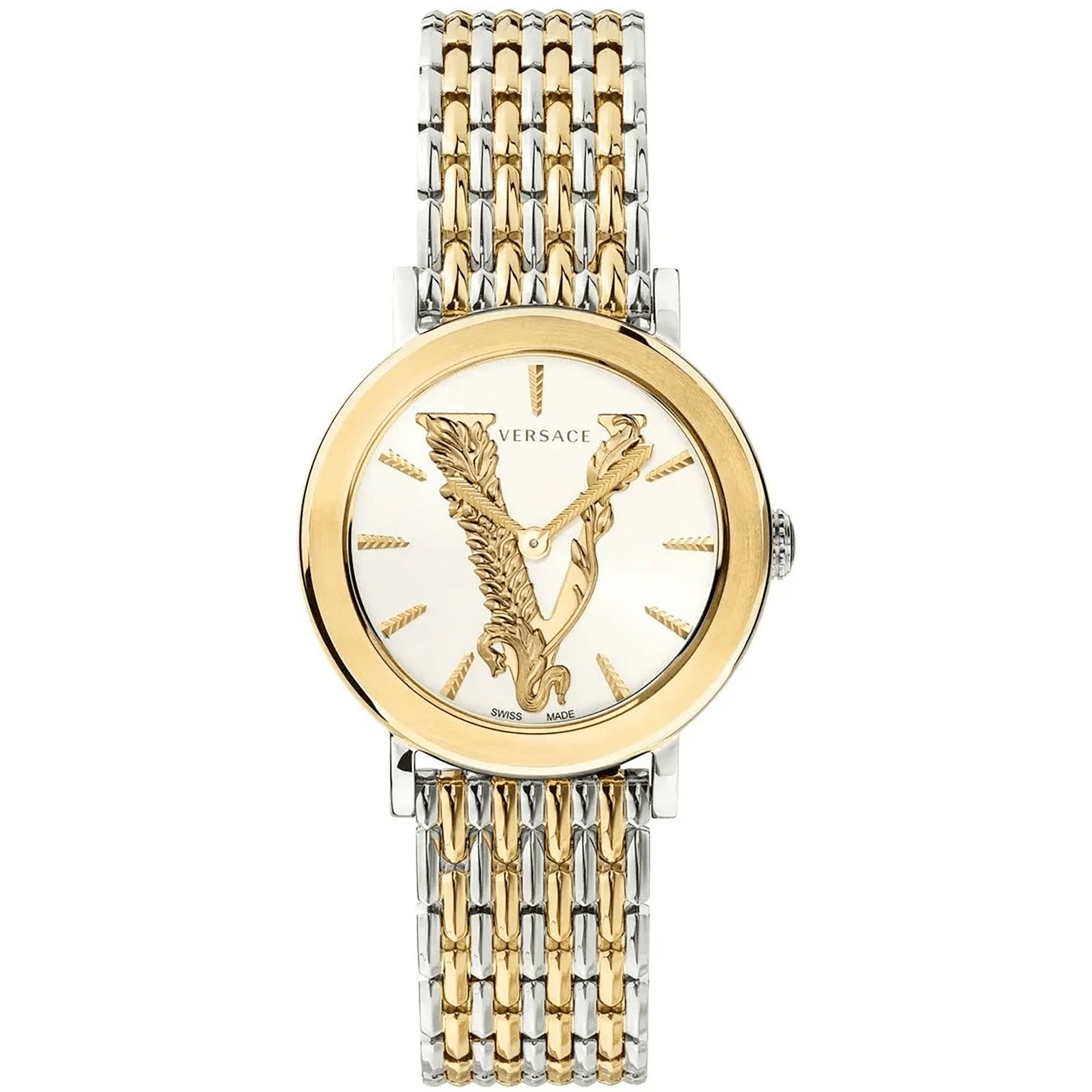 Versace Dame Rustfrit Stål Sølv & Guld Ur VERI00720 - Urma.dk
