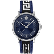 Versace Herre Læder Sort/Blå Ur VE5A01121 - Urma.dk