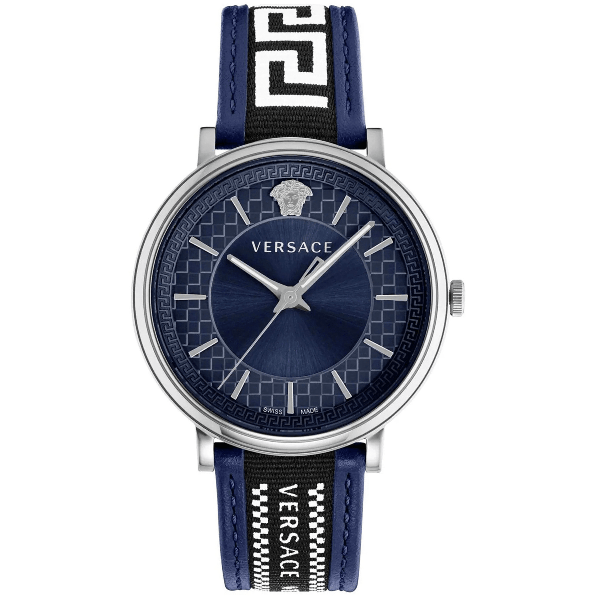 Versace Herre Læder Sort/Blå Ur VE5A01121 - Urma.dk