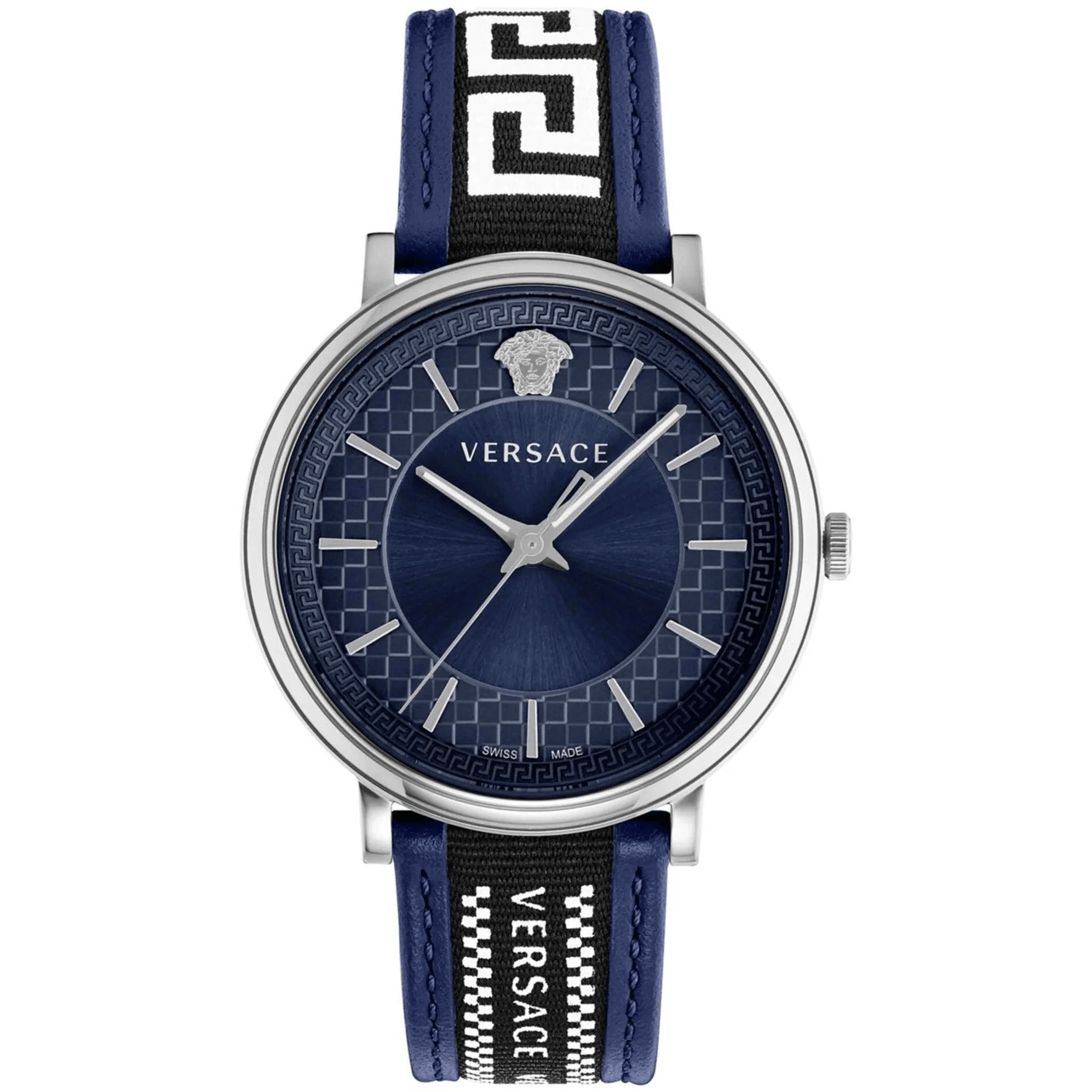 Versace Herre Læder Sort/Blå Ur VE5A01121 - Urma.dk
