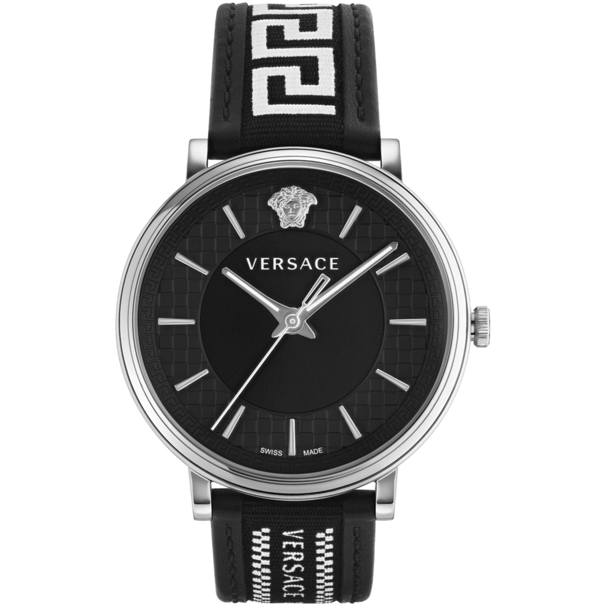 Versace Herre Læder Sort/Hvid Ur VE5A01321 - Urma.dk