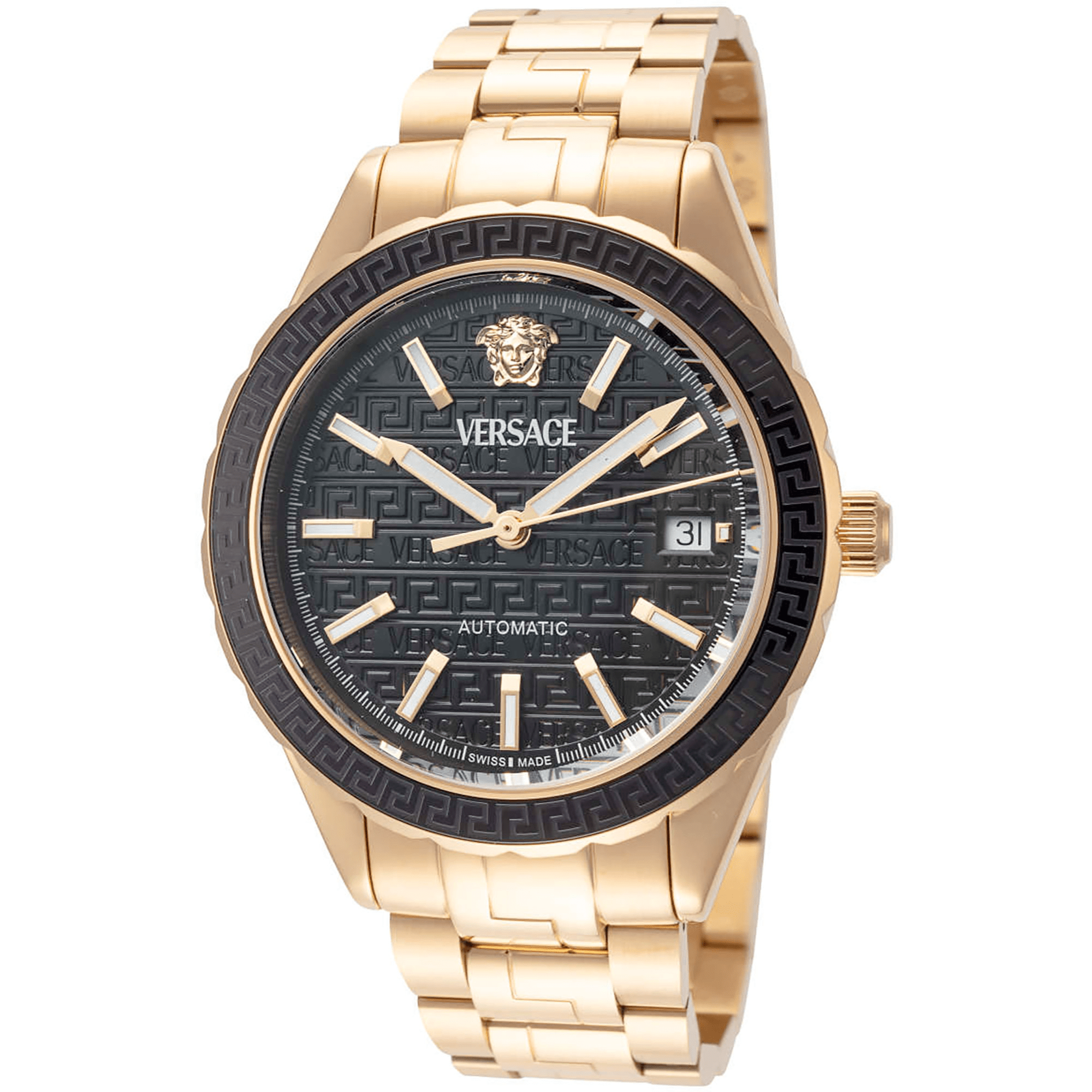 Versace Herreur Rustfrit Stål Guld Sort Analog VEQCA0624 - Urma.dk