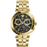 Versace Herreur Rustfrit Stål Guld Sort Kronograf Ur VE1D02823 - Urma.dk