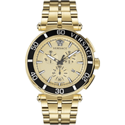 Versace Herreur Rustfrit Stål Guldfarvet Champagne Kronograf VE3L00622 - Urma.dk