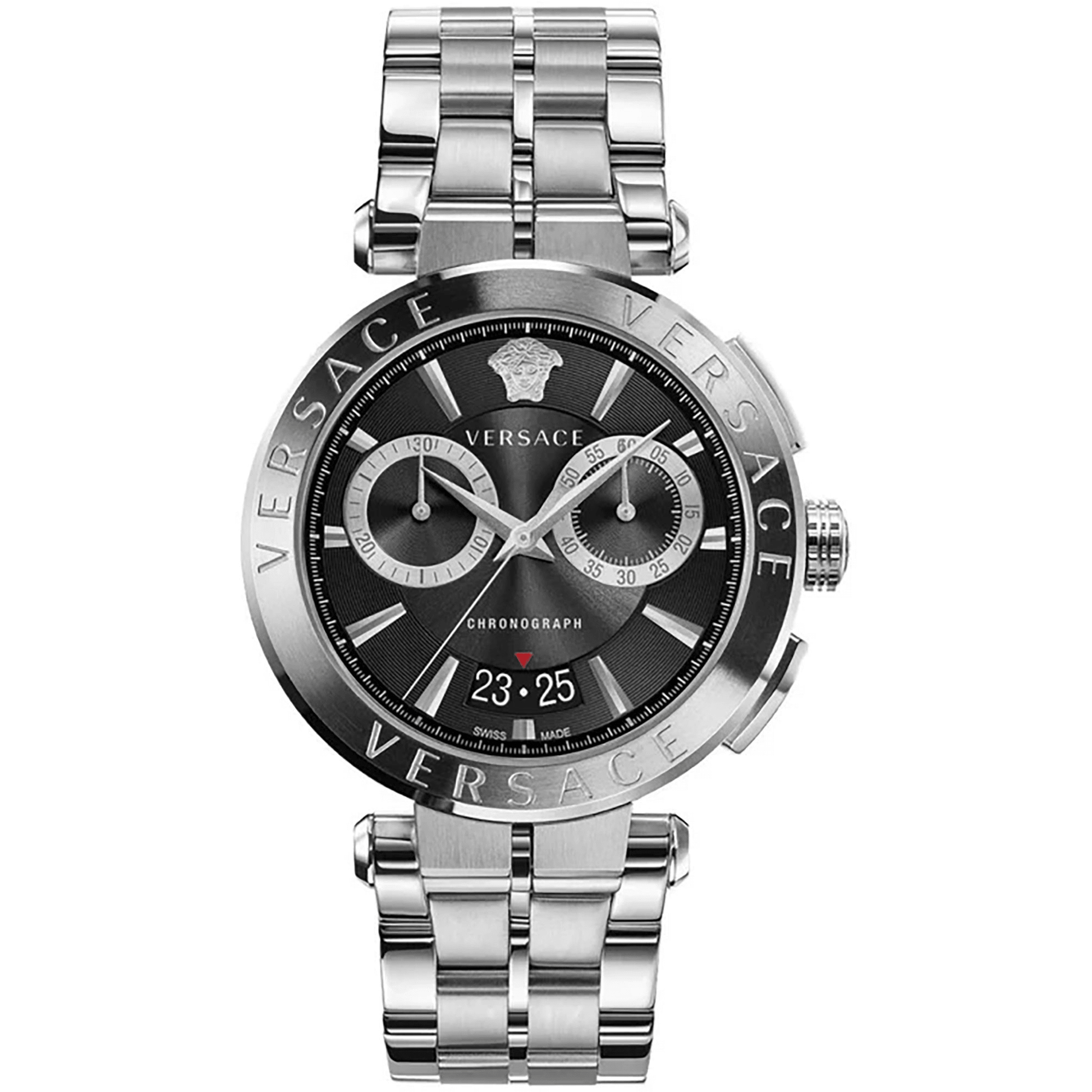 Versace Herreur Rustfrit Stål Sort Kronograf VE1D02623 - Urma.dk