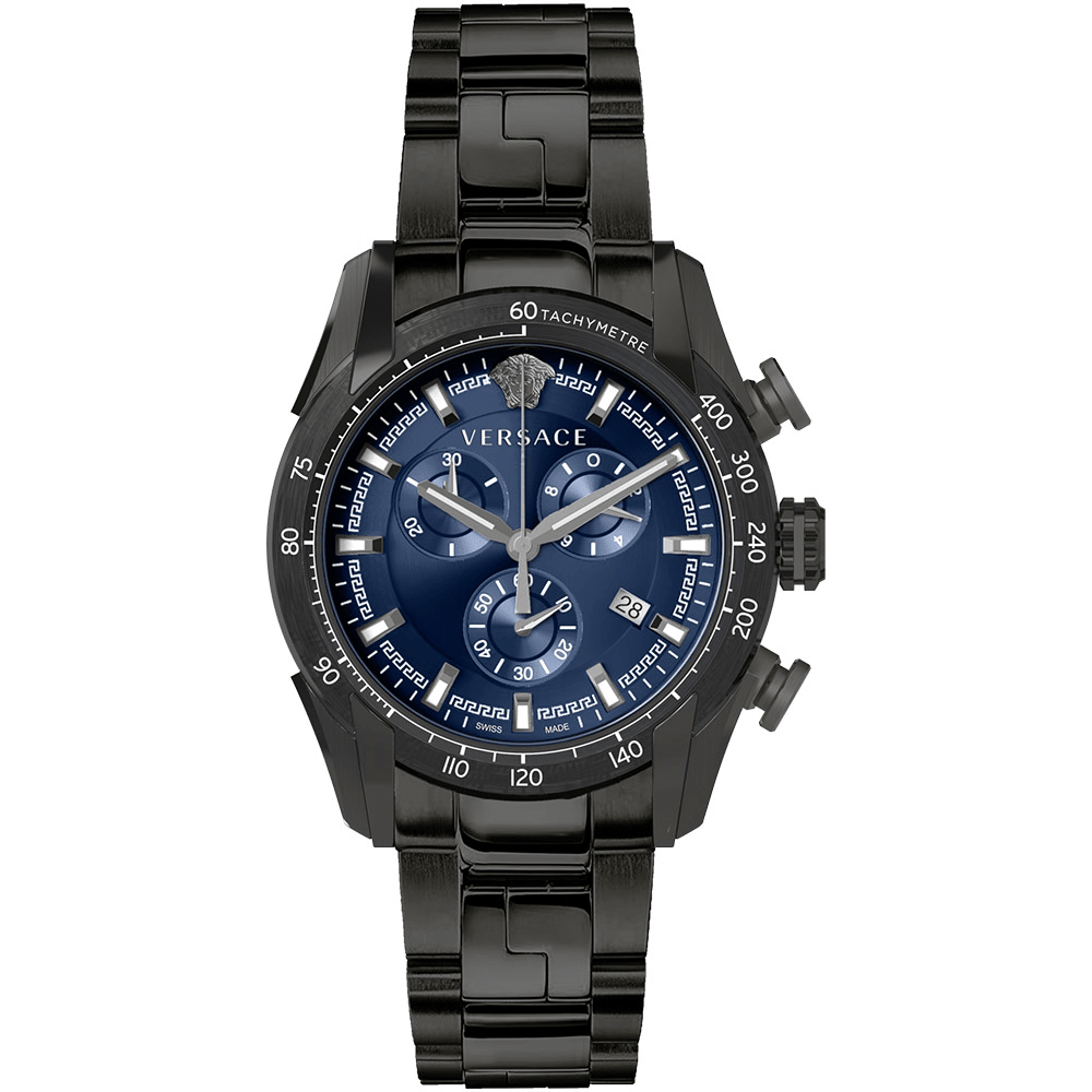 Versace Herreur Rustfrit Stål Sort Kronograf VE2I00521 - Urma.dk