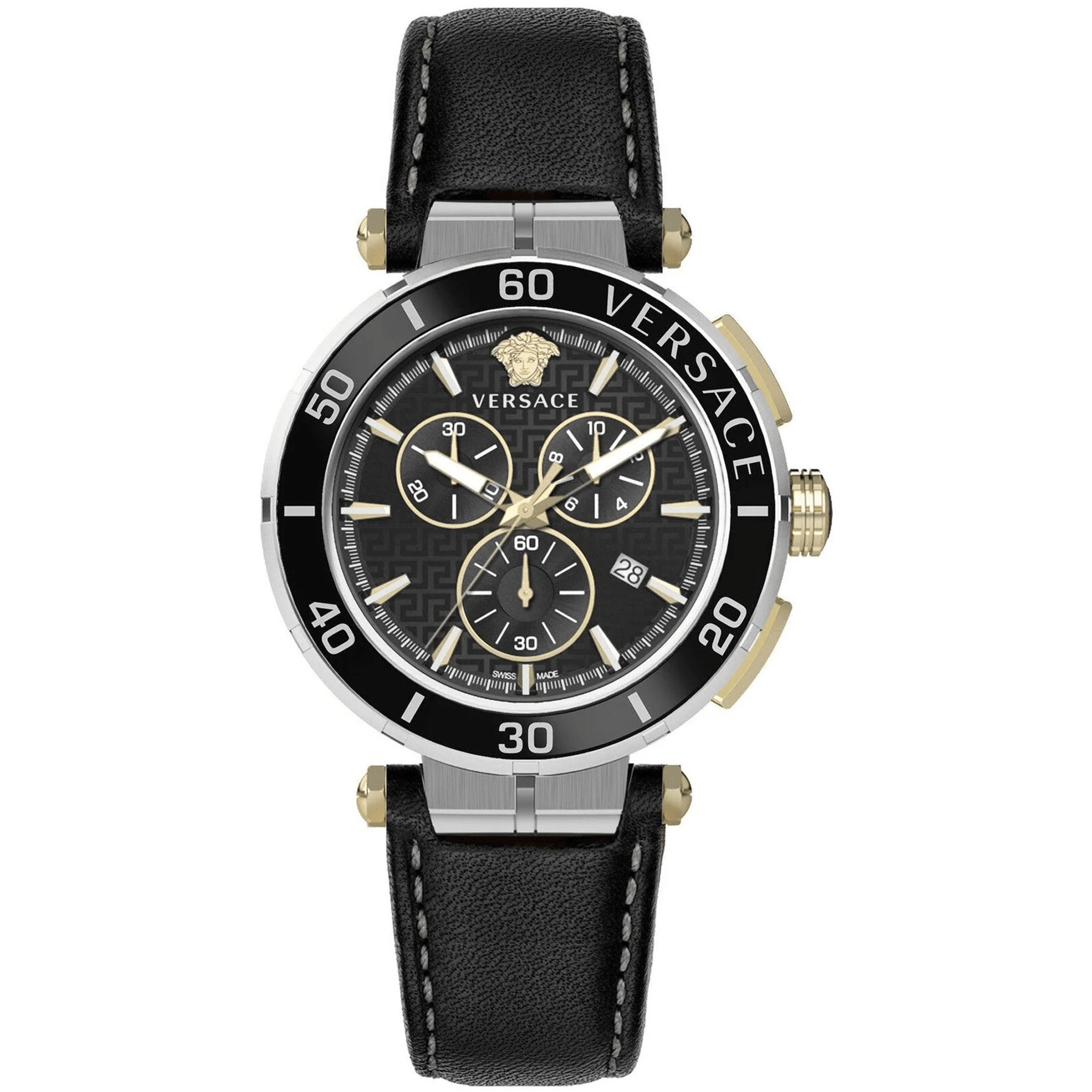 Versace Herreur Rustfrit Stål Sort Kronograf VE3L00222 - Urma.dk