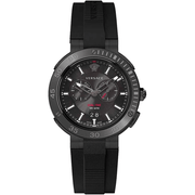 Versace Herreur Rustfrit Stål Sort Silikone Dual Time VECN00219 - Urma.dk