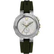 Versace Herreur Silikone Sort/Sølvgrå Kronograf VE2H00121 - Urma.dk