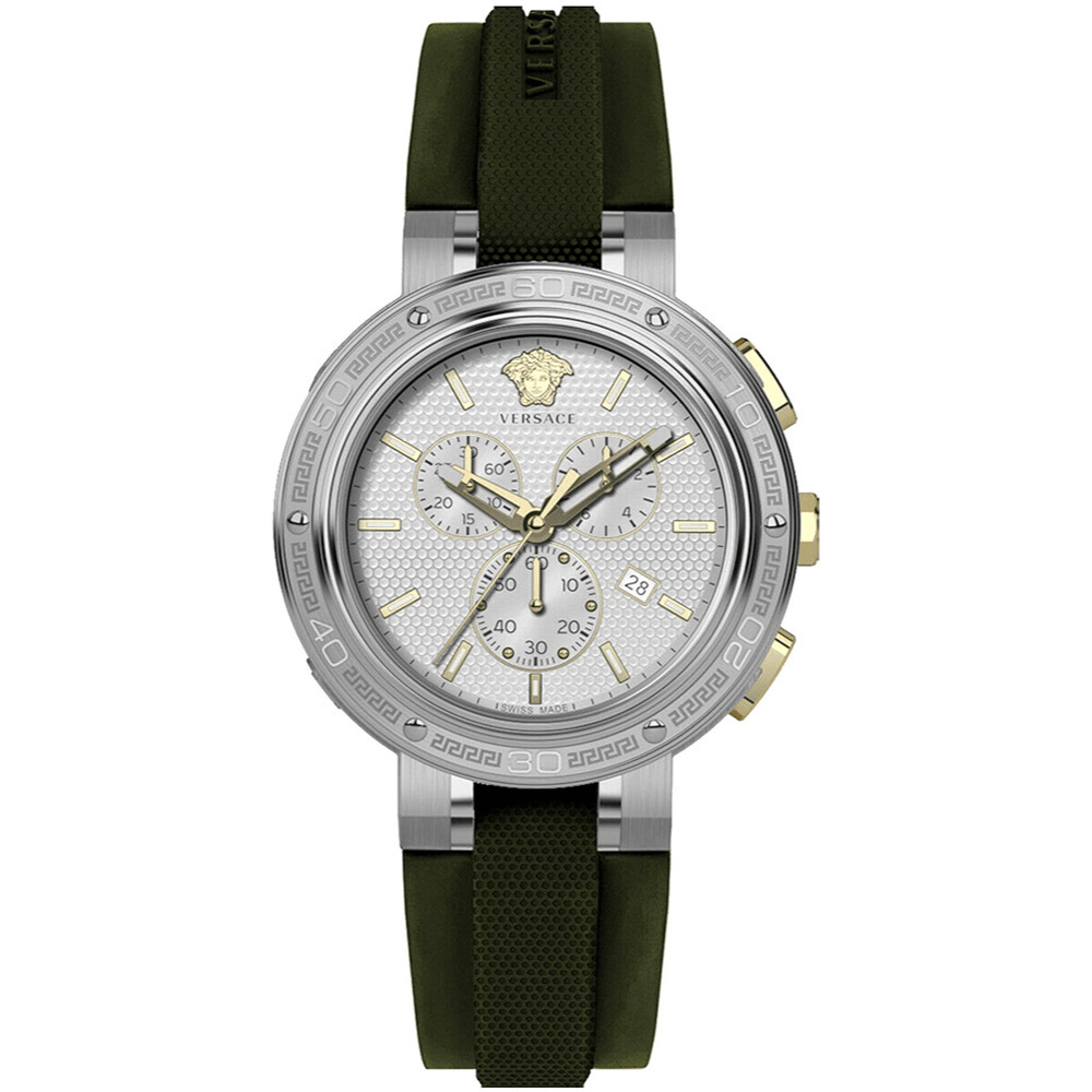 Versace Herreur Silikone Sort/Sølvgrå Kronograf VE2H00121 - Urma.dk