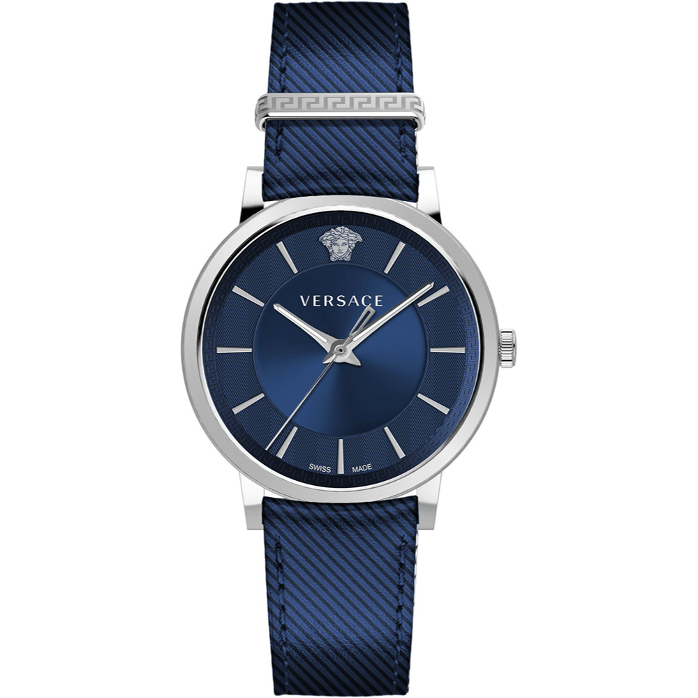 Versace Unisex Læder Blå Ur VE5A00120 - Urma.dk