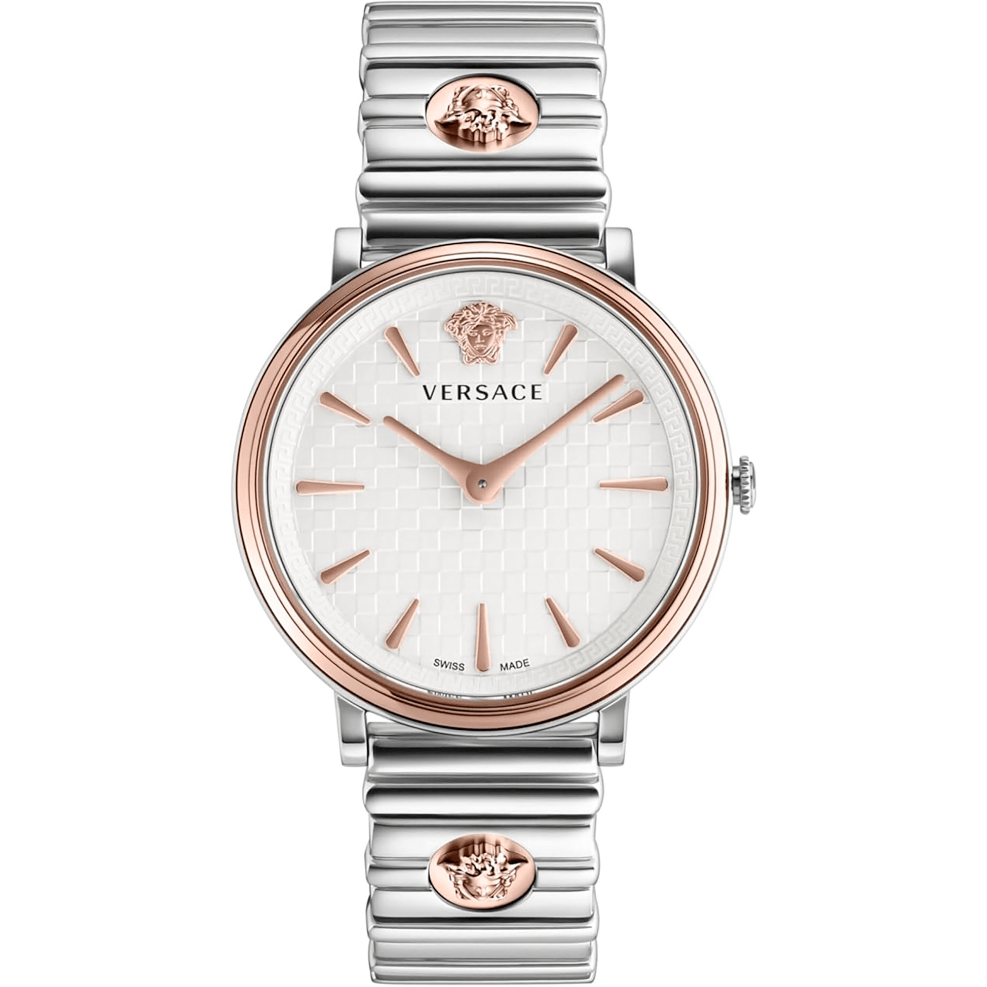 Versace Unisex Rustfrit Stål Sølvgrå/Rosaguld Ur VE8105022 - Urma.dk