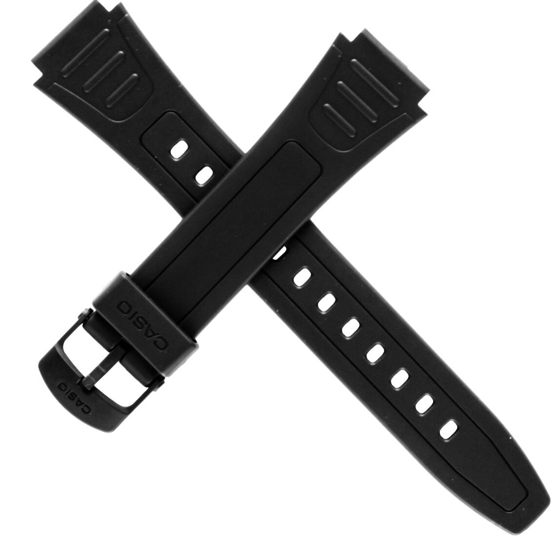 Casio urrem i sort gummi med sort spænde W-800H