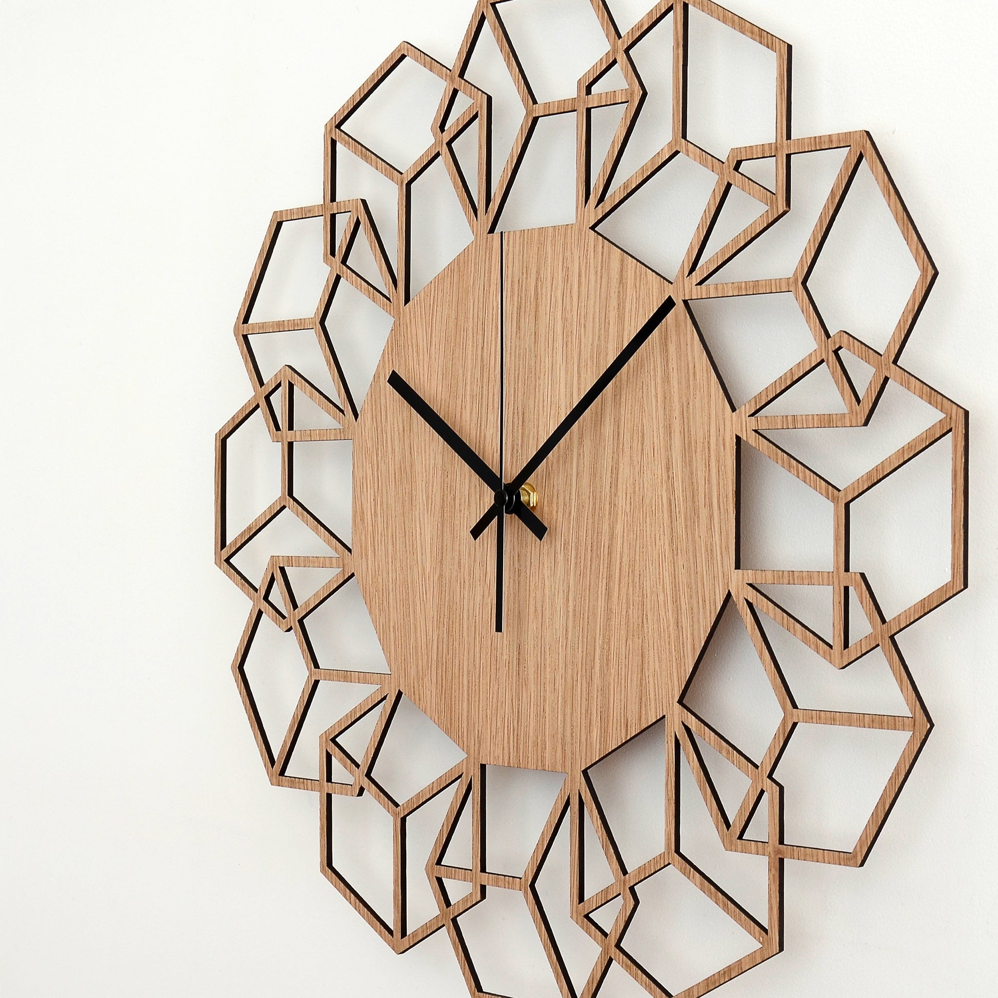 Vægur CUBEFLOWER håndlavet 43 cm