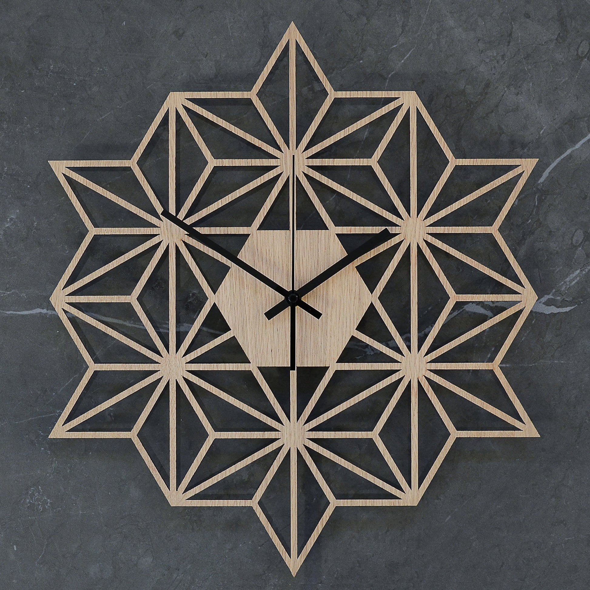 Vægur Snowflake håndlavet 43 cm