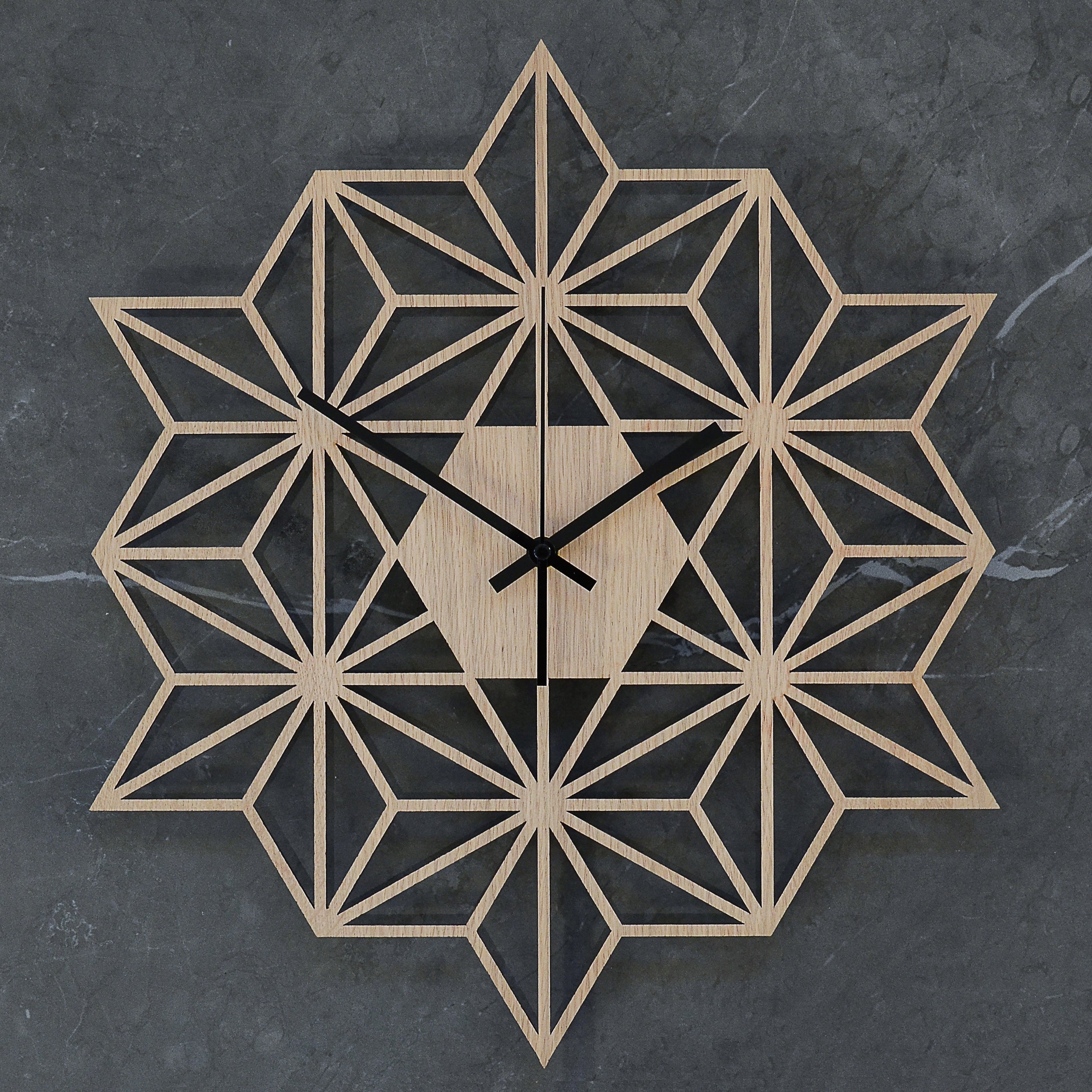 Vægur Snowflake håndlavet 43 cm