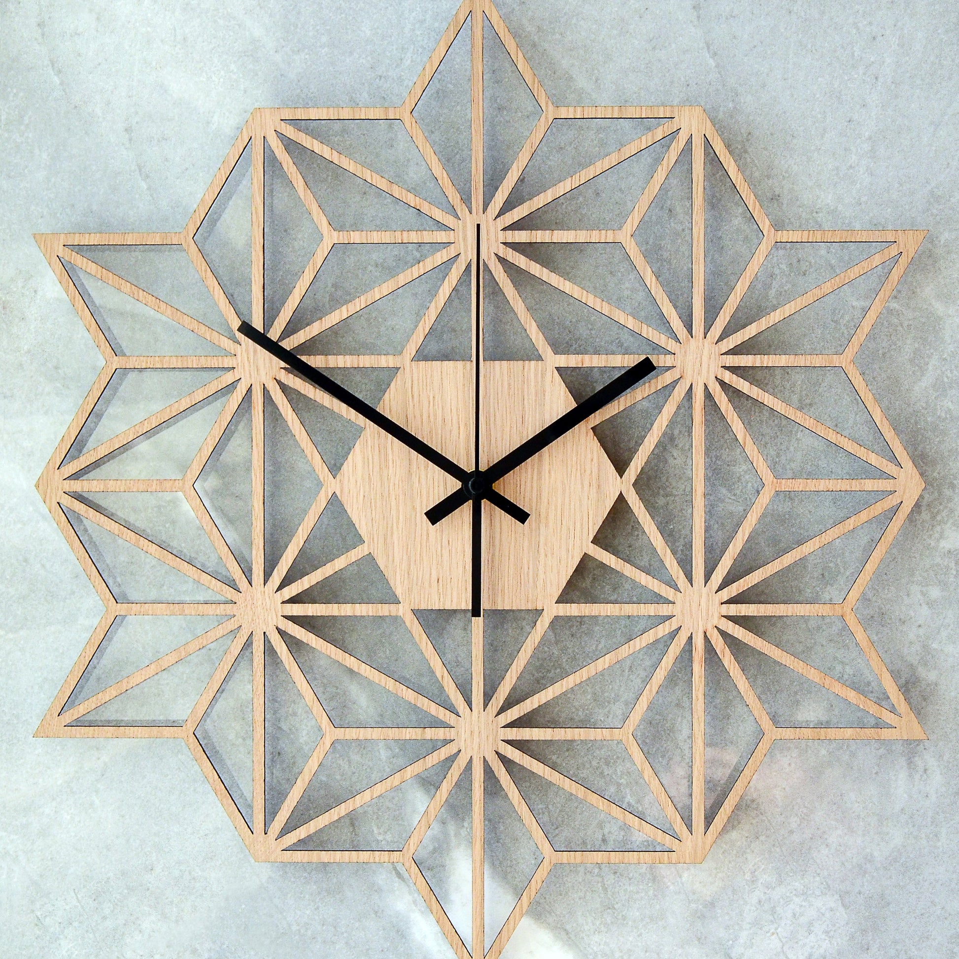 Vægur Snowflake håndlavet 43 cm